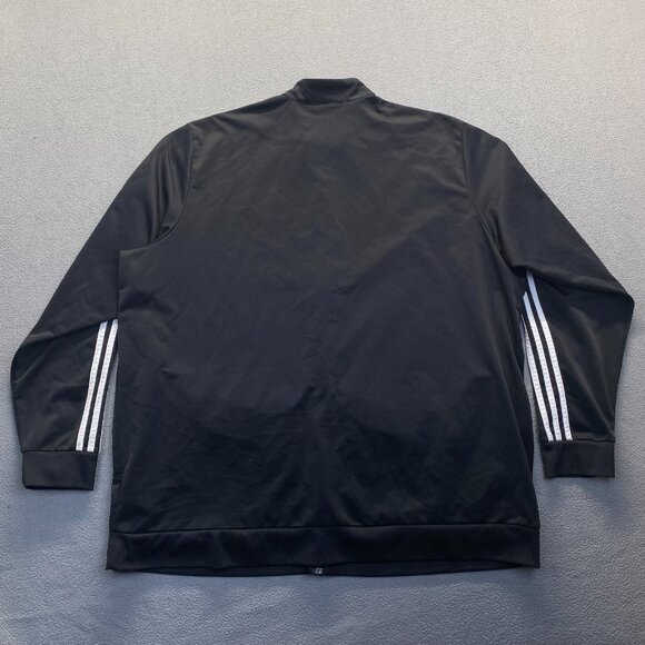 Adidas Jacket Mens Size 4XLT Full Zip Track Athletic Three Stripes Black White - Picture 7 of 10